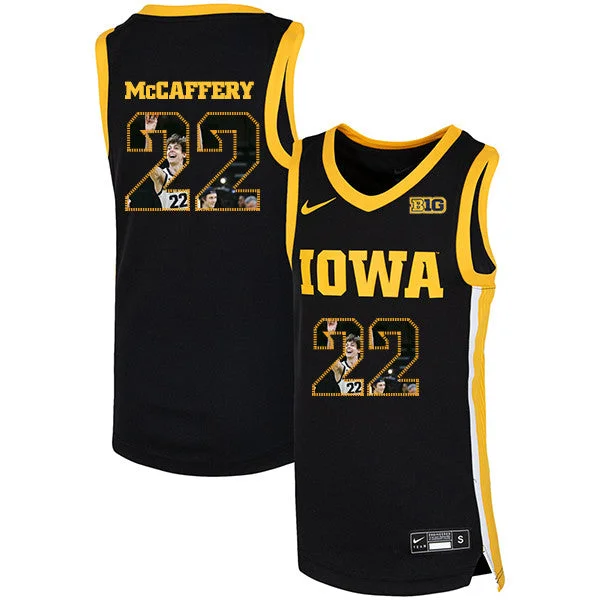 Football Jersey For Team Spirit-Basketball Jersey For Team Spirit-Iowa Hawkeyes 22 Patrick McCaffery Black Basketball College Fashion Basketball Jersey