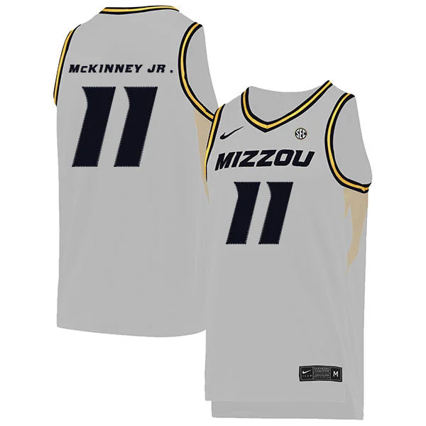 Football Jersey For Team Workouts-Basketball Jersey For Team Workouts-Missouri Tigers 11 Mario McKinney Jr. White College Basketball Basketball Jersey.jpeg