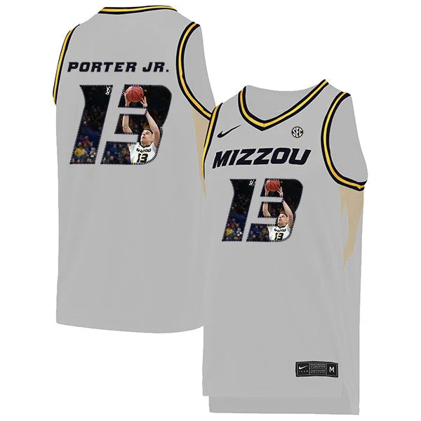 High Quality Football Jersey-High Quality Basketball Jersey-Missouri Tigers 13 Michael Porter Jr. White Fashion College Basketball Basketball Jersey.jpeg