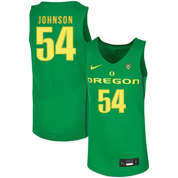 Football Jersey For Match Day-Basketball Jersey For Match Day-Oregon Ducks 54 Will Johnson Green College Basketball Basketball Jersey