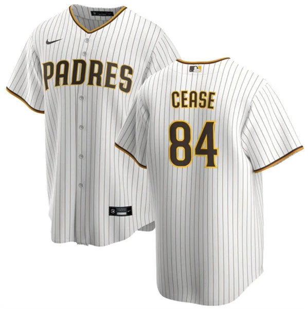 Baseball Jersey For Official Apparel-Men's San Diego Padres #84 Dylan Cease White Cool Base Baseball Stitched Jersey