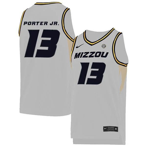 Football Jersey For Custom Team Gear-Basketball Jersey For Custom Team Gear-Missouri Tigers 13 Michael Porter Jr. White College Basketball Basketball Jersey.jpeg