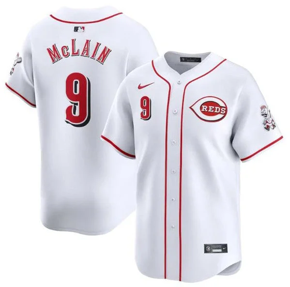 Baseball Jersey For Custom Logo Placement-Men's Cincinnati Reds #9 Matt McLain White Home Limited Baseball Stitched Jersey