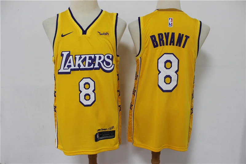 Football Jersey For Team Branding-Basketball Jersey For Team Branding-Lakers 8 kobe Bryant Yellow 2020 City Edition Swingman Basketball Jersey