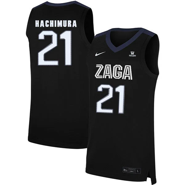 Football Jersey For Limited Edition Players-Basketball Jersey For Limited Edition Players-Gonzaga Bulldogs 21 Rui Hachimura Black College Basketball Basketball Jersey