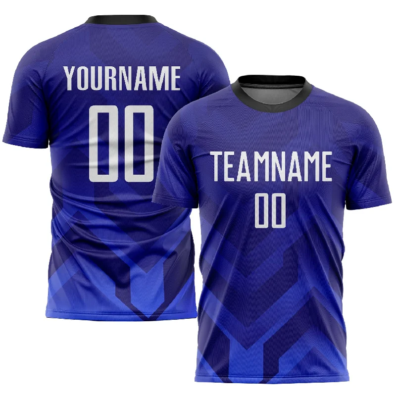 Football Jersey For College Teams-Custom Dark Purple White Royal-Navy Sublimation Soccer Uniform Jersey