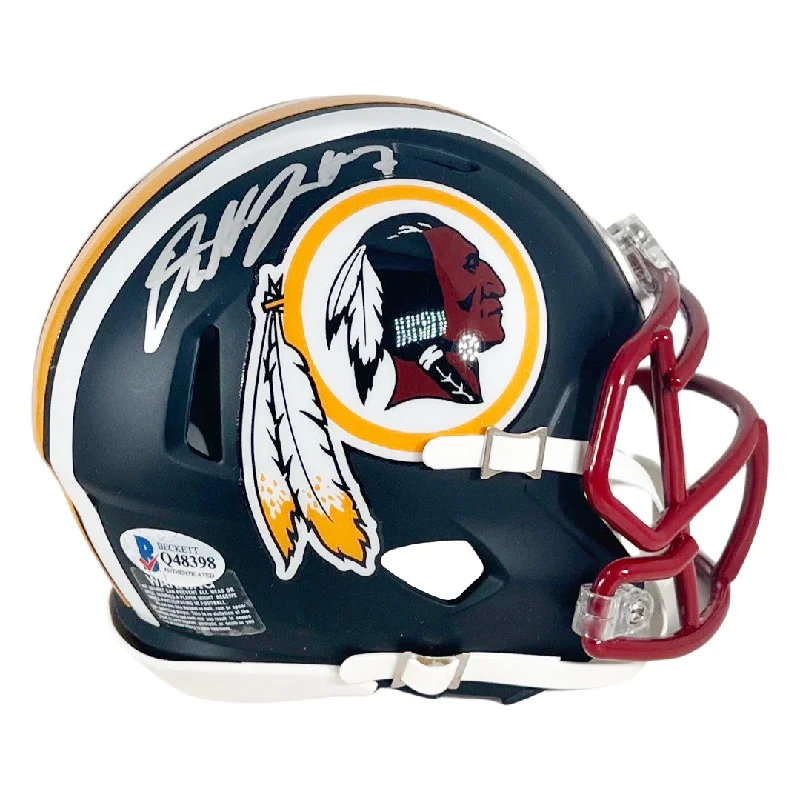 Rugby Helmet For Full Coverage-Dwayne Haskins Jr Signed Washington Redskins Flat Black Speed Mini Football Helmet (Beckett)