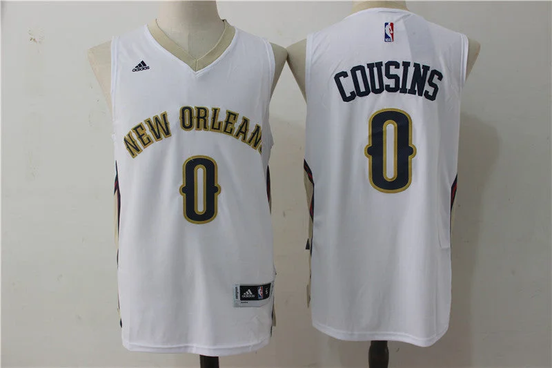 Football Jersey For Group Purchases And Gifts-Basketball Jersey For Group Purchases And Gifts-Pelicans 0 DeMarcus Cousins White Swingman Basketball Jersey