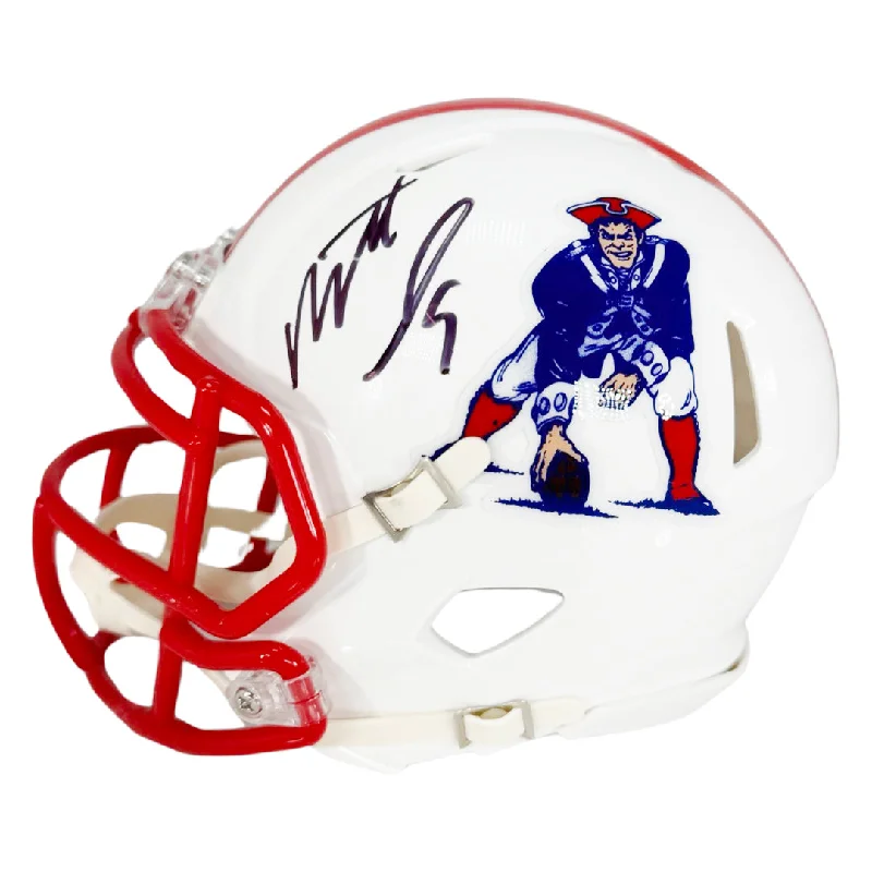 Rugby Helmet For Training Sessions-Matthew Judon Signed New England Patriots Throwback Speed Mini Football Helmet (JSA)