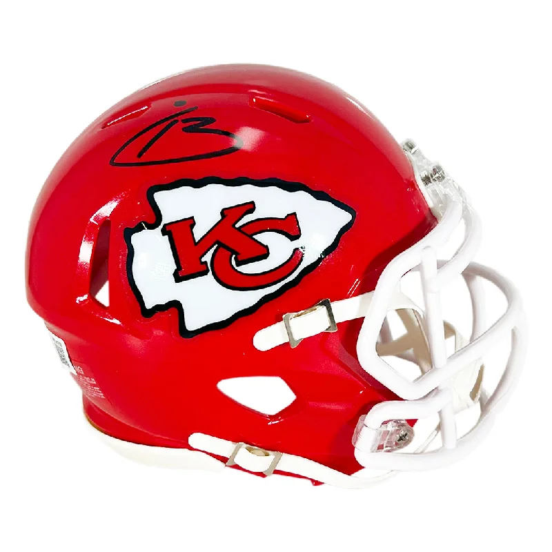 Rugby Helmet With Adjustable Fit-Nazeeh Johnson Signed Kansas City Chiefs Speed Mini Football Helmet (Beckett)