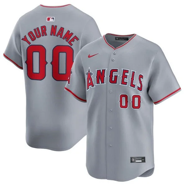 Baseball Jersey For Fan Gear-Men's Los Angeles Angels Active Player Custom Gray Away Limited Baseball Stitched Jersey