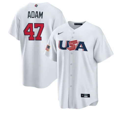 Baseball Jersey For Team Pride-Men's USA Baseball #47 Jason Adam 2023 White World Baseball Classic Stitched Jersey