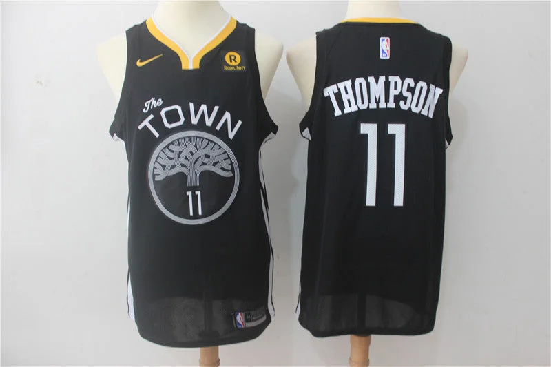 Football Jersey For Team Pride-Basketball Jersey For Team Pride-Warriors 11 Klay Thompson Black Swingman Basketball Jersey