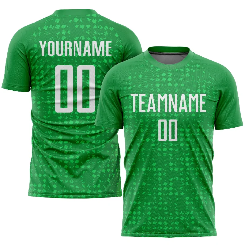 Football Jersey For College Alumni Teams-Custom Kelly Green White Sublimation Soccer Uniform Jersey