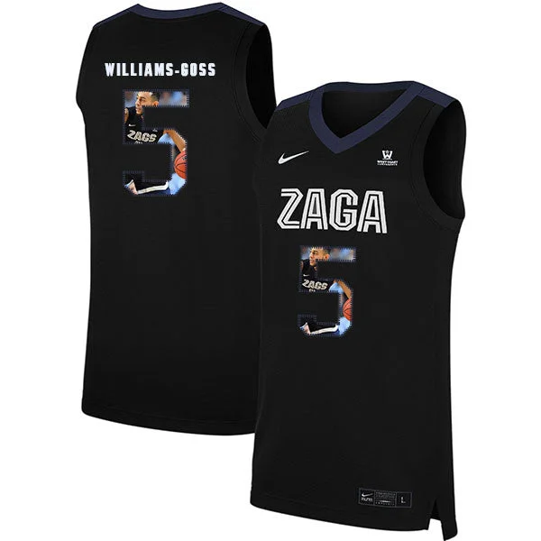 Football Jersey For Softball And Football Team Gifts-Basketball Jersey For Softball And Basketball Team Gifts-Gonzaga Bulldogs 5 Nigel Williams Goss Black Fashion College Basketball Basketball Jersey