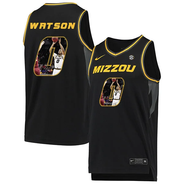 Football Jersey For Adult Fans-Basketball Jersey For Adult Fans-Missouri Tigers 0 Torrence Watson Black Fashion College Basketball Basketball Jersey