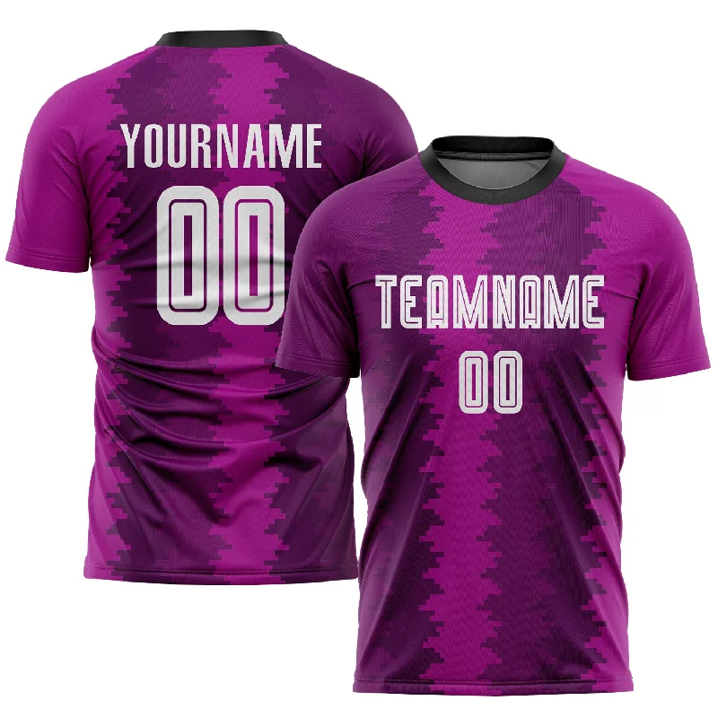 Football Jersey For Match Day Outfits-Custom Purple White-Pink Sublimation Soccer Uniform Jersey