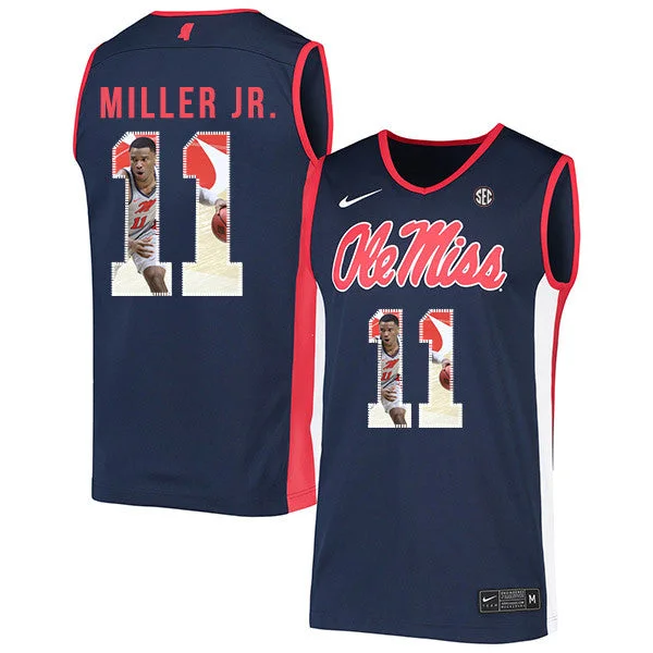 Football Jersey For Game Apparel-Basketball Jersey For Game Apparel-Ole Miss Rebels 11 Franco Miller Jr. Navy Fashion Basketball College Basketball Jersey.jpeg