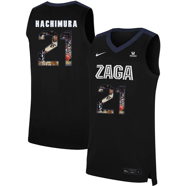 Football Jersey For Sports Teams And Clubs-Basketball Jersey For Sports Teams And Clubs-Gonzaga Bulldogs 21 Rui Hachimura Black Fashion College Basketball Basketball Jersey