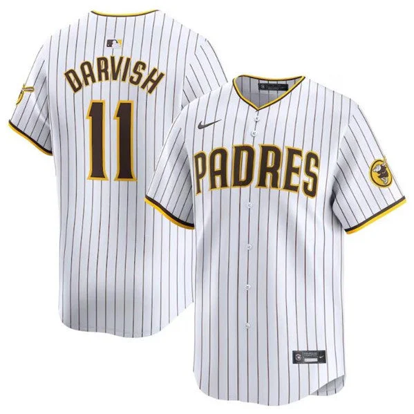 Baseball Jersey For Custom Orders With Logo-Men's San Diego Padres #11 Yu Darvish White 2024 Home Limited Baseball Stitched Jersey