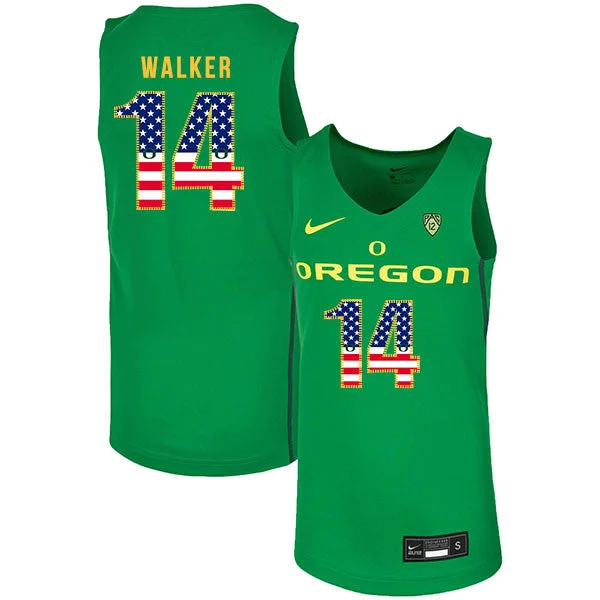 Football Jersey For Major League Fans-Basketball Jersey For Major League Fans-Oregon Ducks 14 C.J. Walker Green USA Flag College Basketball Basketball Jersey.jpeg