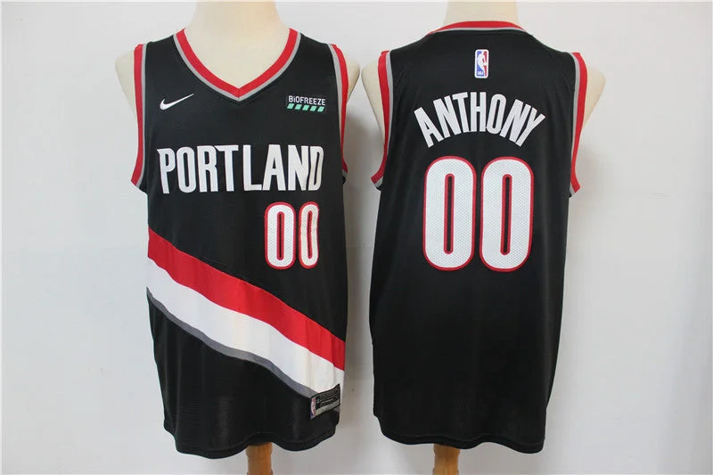 Football Jersey For Fundraising-Basketball Jersey For Fundraising-Blazers 00 Carmelo Anthony Black Swingman Basketball Jersey