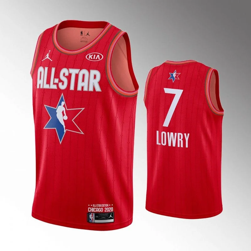 Football Jersey For Fan Support-Basketball Jersey For Fan Support-Raptors 7 Kyle Lowry Red 2020 All-Star Jordan Brand Swingman Basketball Jersey