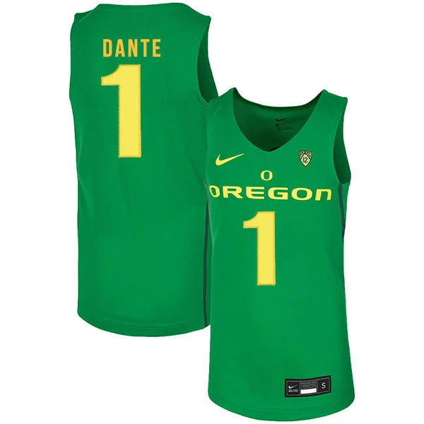 Football Jersey For Personalized Gifts-Basketball Jersey For Personalized Gifts-Oregon Ducks 1 N'Faly Dante Green College Basketball Basketball Jersey