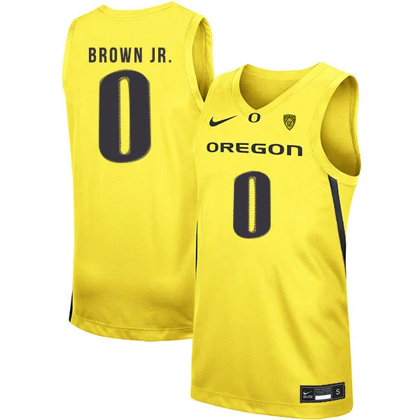 Football Jersey For Special Edition-Basketball Jersey For Special Edition-Oregon Ducks 0 Troy Brown Jr. Yellow College Basketball Basketball Jersey.jpeg