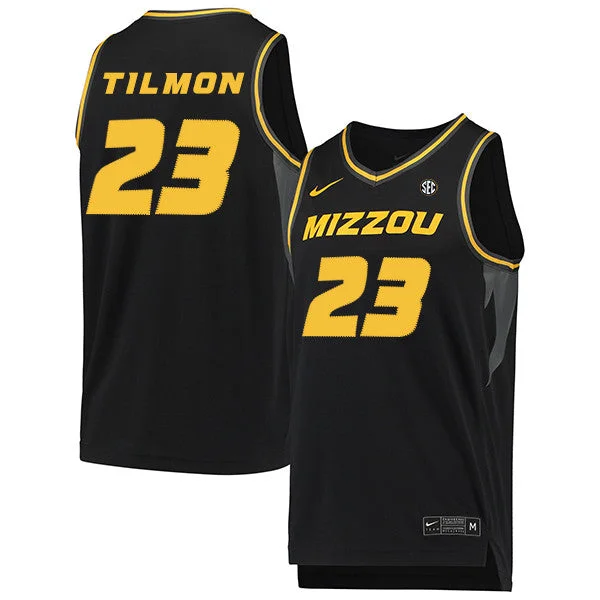 Football Jersey With Vintage Look-Basketball Jersey With Vintage Look-Missouri Tigers 23 Jeremiah Tilmon Black College Basketball Basketball Jersey