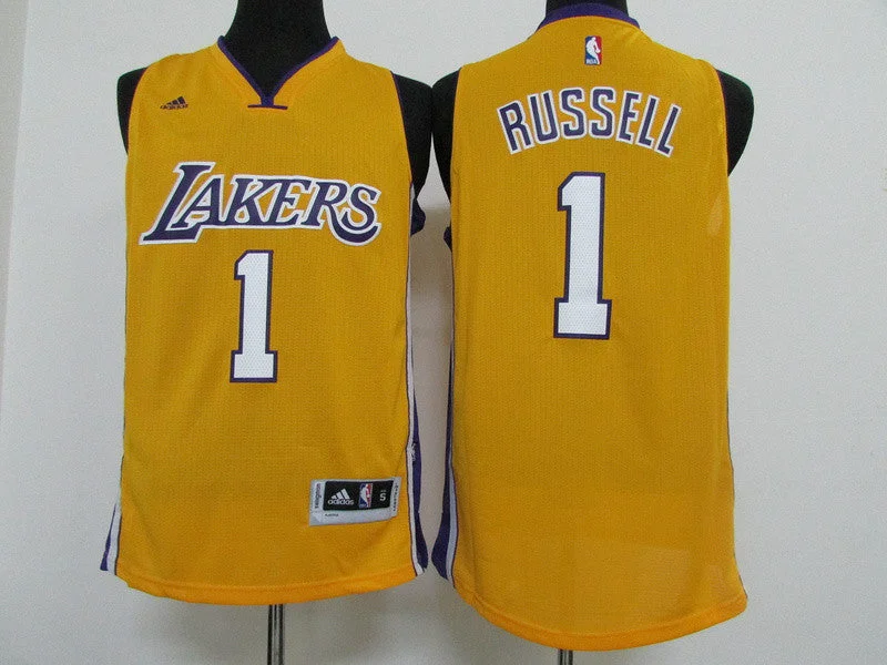 Football Jersey For Custom Player Orders-Basketball Jersey For Custom Player Orders-Lakers 1 D'Angelo Russell Gold Swingman Basketball Jersey