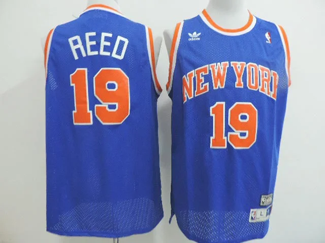 Football Jersey For Competitive Players-Basketball Jersey For Competitive Players-Knicks 19 Reed Blue Hardwood Classics Basketball Jerseys