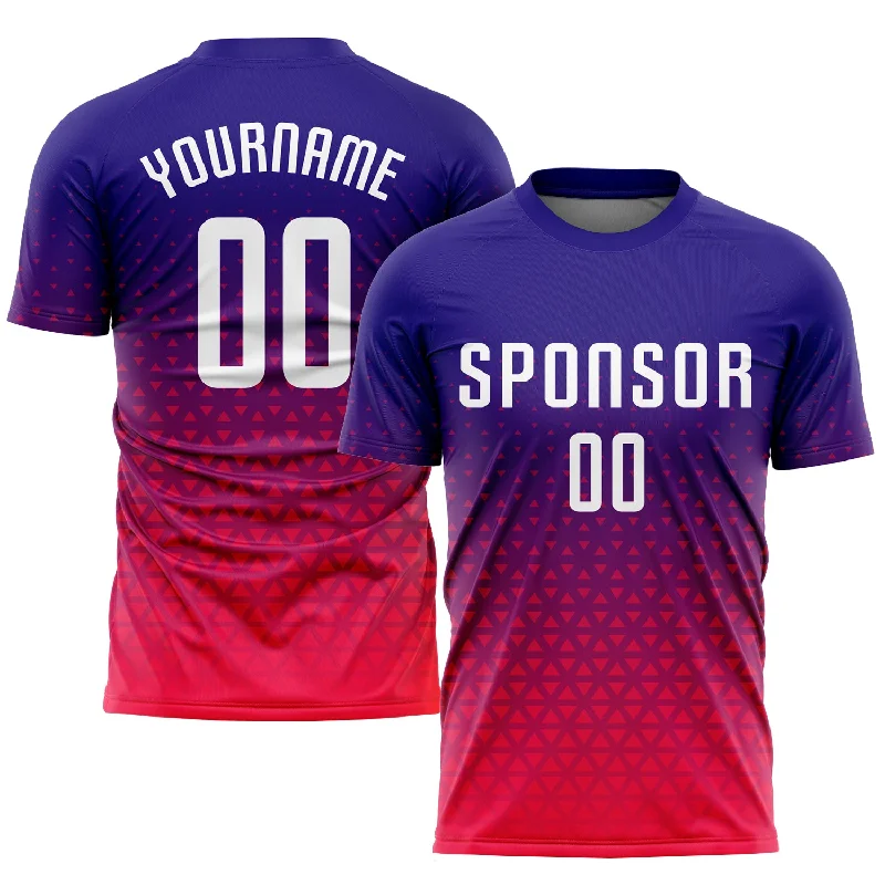 Football Jersey For Tournament Winners-Custom Purple White-Hot Pink Sublimation Soccer Uniform Jersey