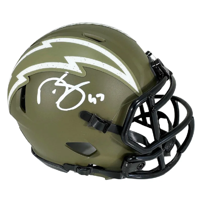 Rugby Helmet With Advanced Safety Features-Darren Sproles Signed Los Angeles Chargers Salute to Service Mini Football Helmet (Beckett)