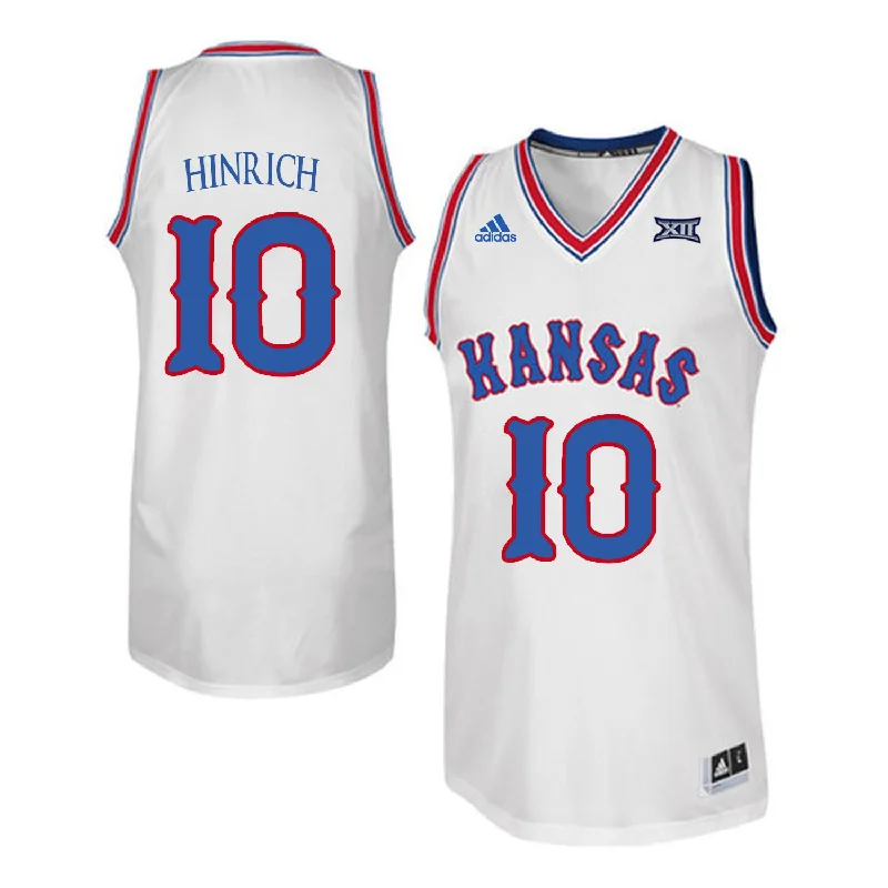 Football Jersey For Fundraising-Basketball Jersey For Fundraising-Kansas Jayhawks 10 Kirk Hinrich White Throwback College Basketball Basketball Jersey