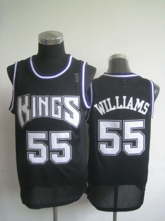 Custom Football Jersey For Gifts-Custom Basketball Jersey For Gifts-Kings 55 Williams Black New Revolution 30 Basketball Jerseys