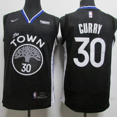 Football Jersey For Team-Basketball Jersey For Team-Warriors 30 Stephen Curry Black Swingman Basketball Jersey