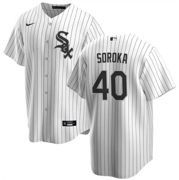 Baseball Jersey For Comfortable Team Uniforms-Men's Chicago White Sox #40 Michael Soroka White Cool Base Baseball Stitched Jersey