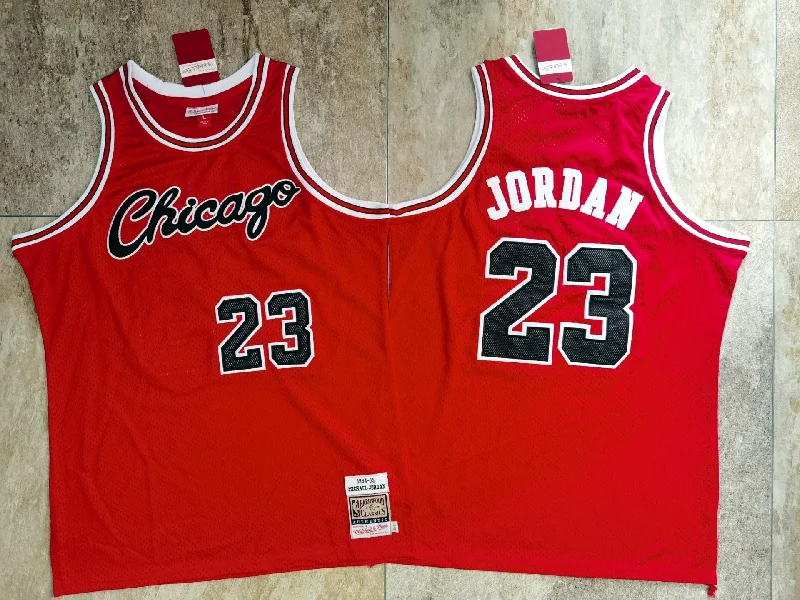 Football Jersey For Sports Merchandise-Basketball Jersey For Sports Merchandise-Bulls 23 Michael Jordan Red 1984-85 Hardwood Classics Mesh Basketball Jersey