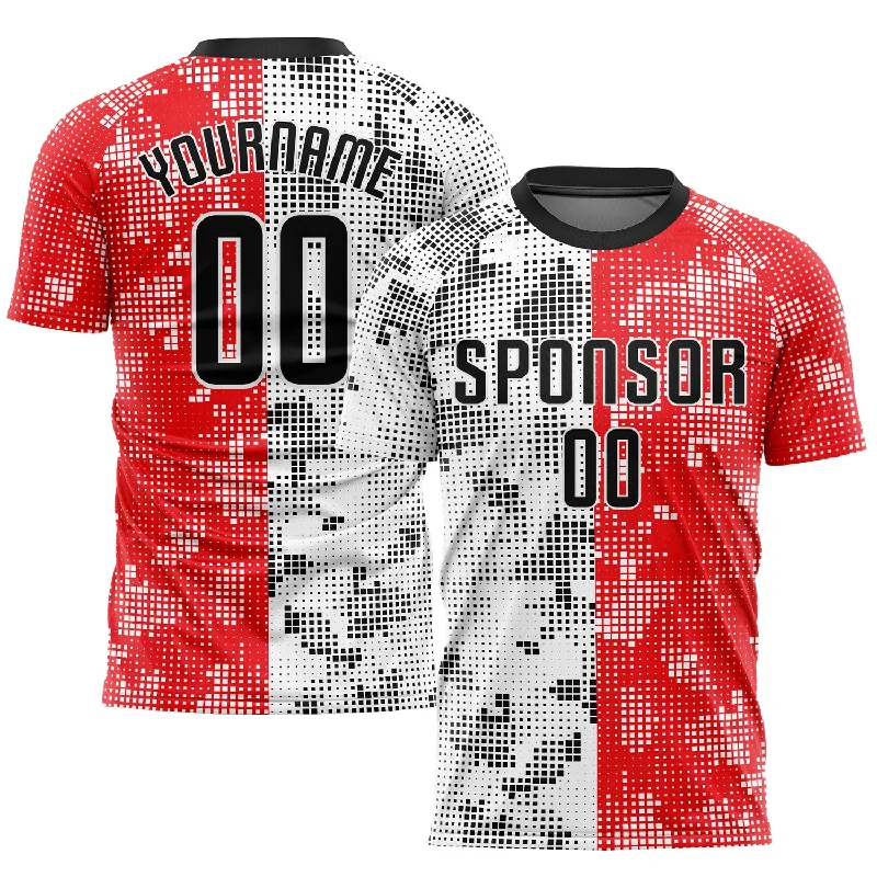 Football Jersey For Fans-Custom Red Black-White Sublimation Soccer Uniform Jersey