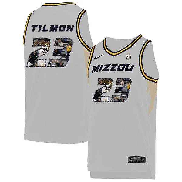 Football Jersey For High-Speed Play-Basketball Jersey For High-Speed Play-Missouri Tigers 23 Jeremiah Tilmon White Fashion College Basketball Basketball Jersey