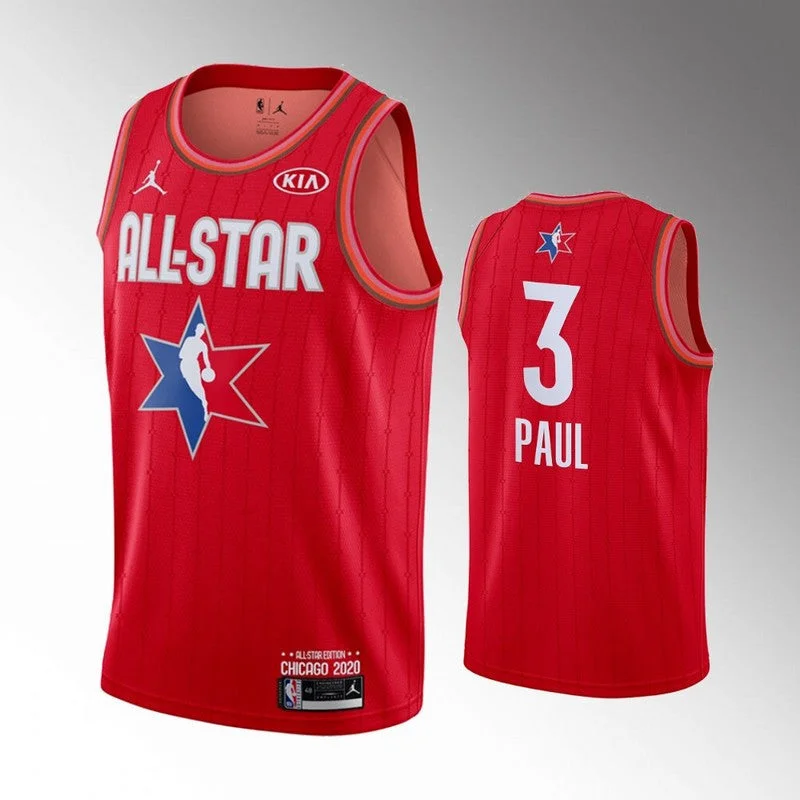 Football Jersey For Fastpitch Softball-Basketball Jersey For Fastpitch Softball-Thunder 3 Chris Paul Red 2020 All-Star Jordan Brand Swingman Basketball Jersey