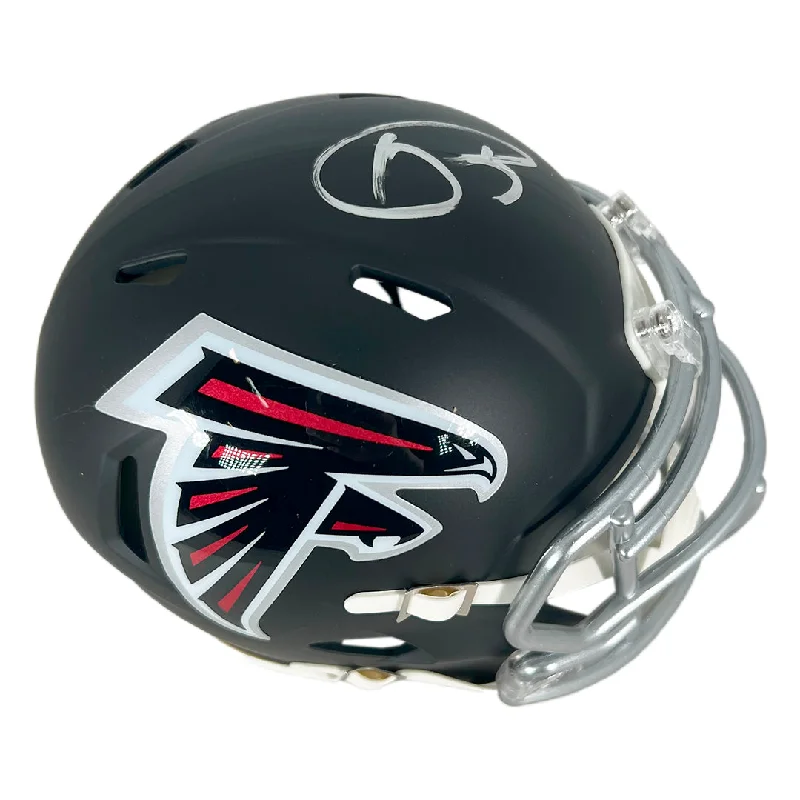 Rugby Helmet With Shock Absorption Technology-Andre Rison Signed Atlanta Falcons Speed Mini Football Helmet (Beckett)