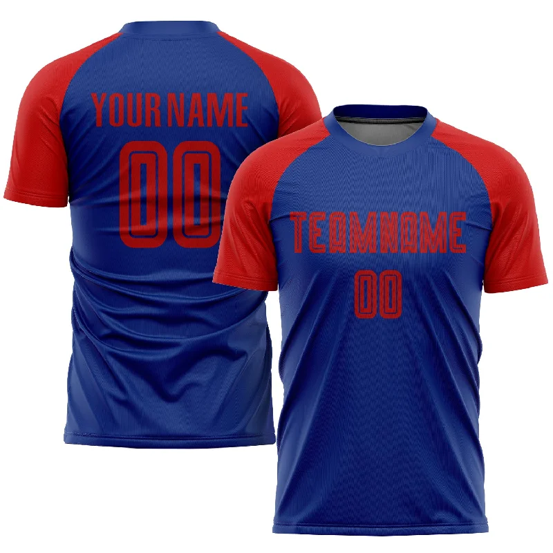 Football Jersey For Retro Style-Custom Royal Red Sublimation Soccer Uniform Jersey