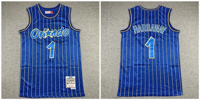 Football Jersey For Football Enthusiasts-Basketball Jersey For Basketball Enthusiasts-Magic 1 McGrady Blue 1994-95 Hardwood Classics Basketball Jersey