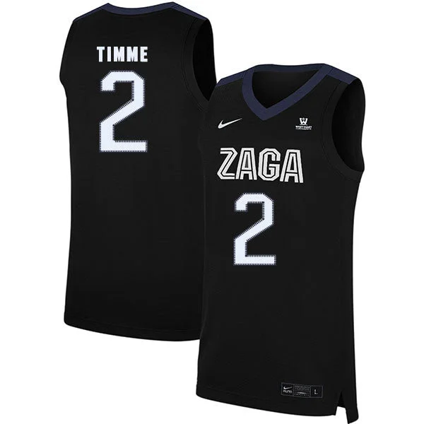 Football Jersey For Sport-Specific Design-Basketball Jersey For Sport-Specific Design-Gonzaga Bulldogs 2 Drew Timme Black College Basketball Basketball Jersey