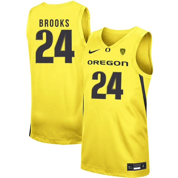 Football Jersey For Special Event Teams-Basketball Jersey For Special Event Teams-Oregon Ducks 24 Dillon Brooks Yellow College Basketball Basketball Jersey