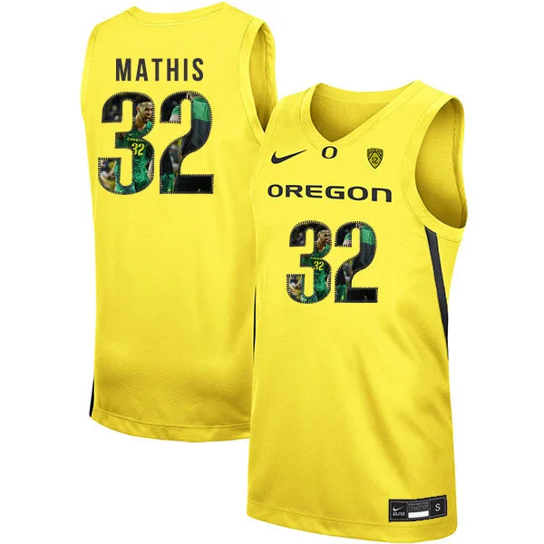 Cheap Football Jersey-Cheap Basketball Jersey-Oregon Ducks 32 Anthony Mathis Yellow Fashion College Basketball Basketball Jersey