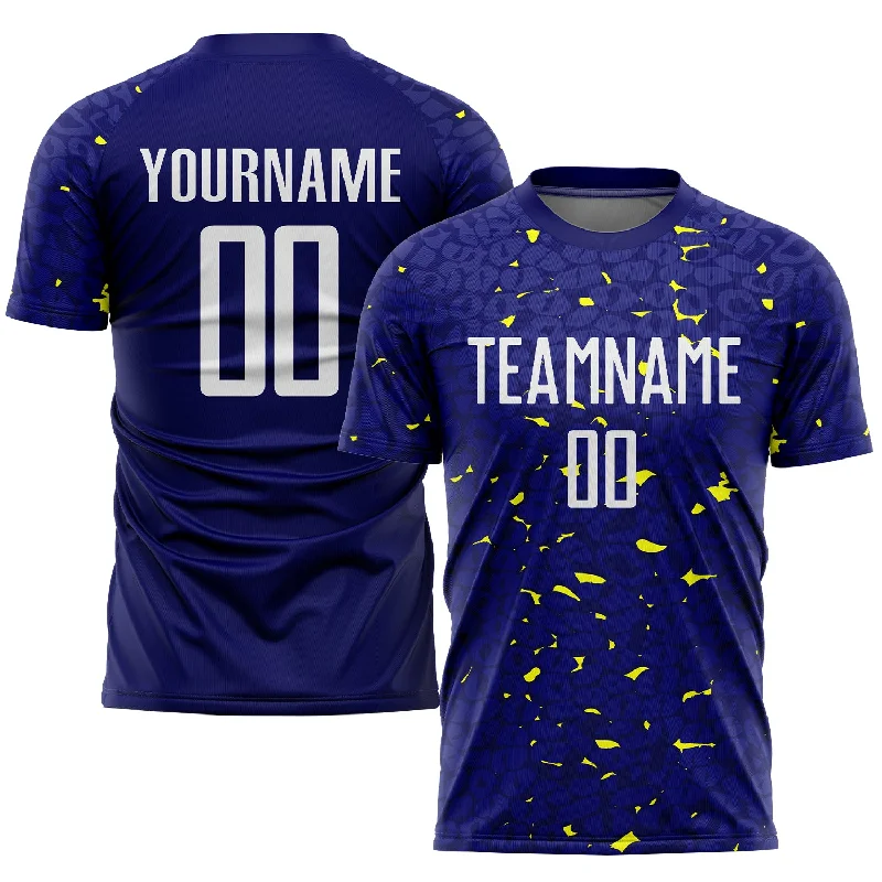 Football Jersey For Competitive Players-Custom Navy White-Gold Sublimation Soccer Uniform Jersey