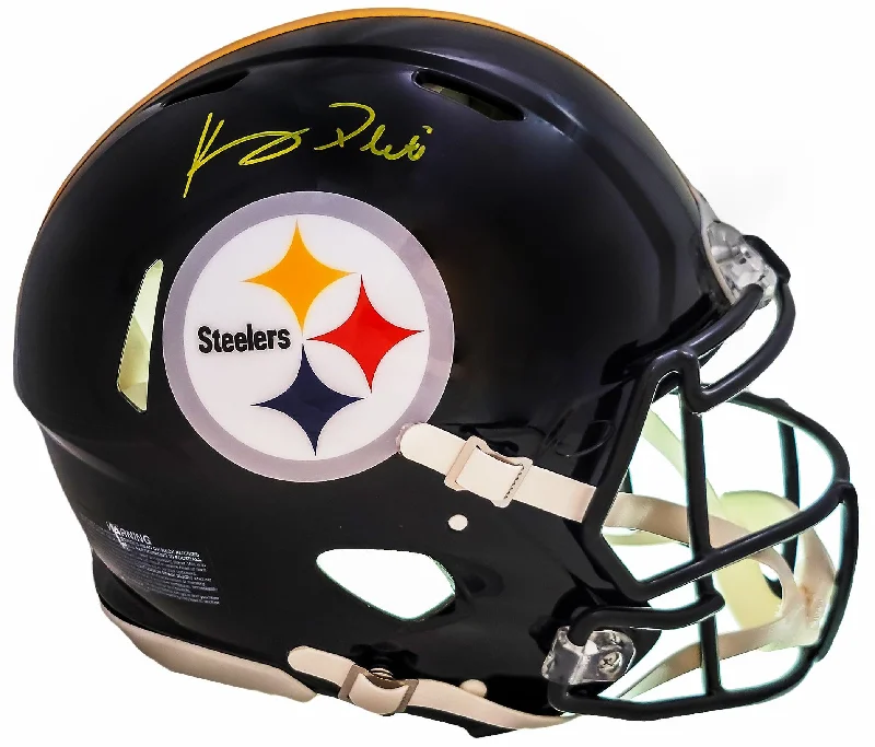 Rugby Helmet For School Teams-Kenny Pickett Autographed Pittsburgh Steelers Black Full Size Authentic Speed Helmet Beckett BAS QR Stock #205920